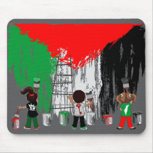 Children of Gaza Painting Palestine Flag Mouse Pad
