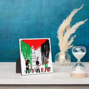 Children of Gaza Painting Palestine Flag  Plaque