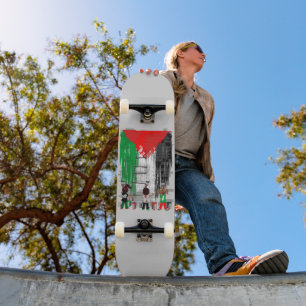 Children of Gaza Painting Palestine Flag  Skateboard