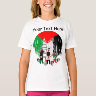 Children of Gaza Painting Palestine Flag T-Shirt