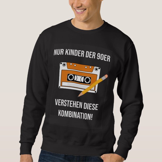Children of the 90s  cassette and pencil sweatshirt (Front)