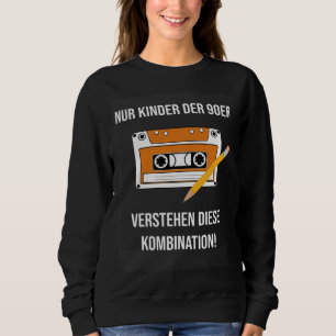 Children of the 90s  cassette and pencil sweatshirt