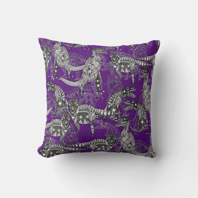 Children of the Late Cretaceous ~ purple Cushion (Front)