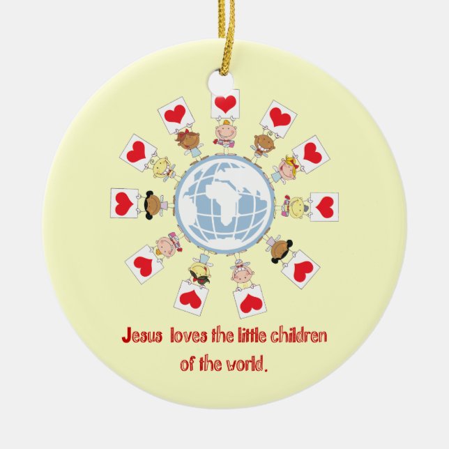 Children of the World Ceramic Tree Decoration (Front)