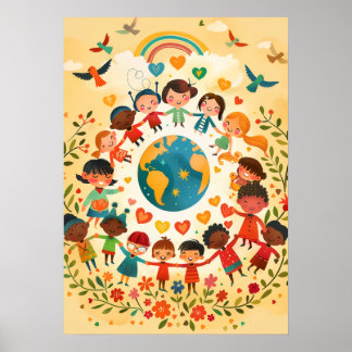 Children of the World — Diversity and Peace - Poster