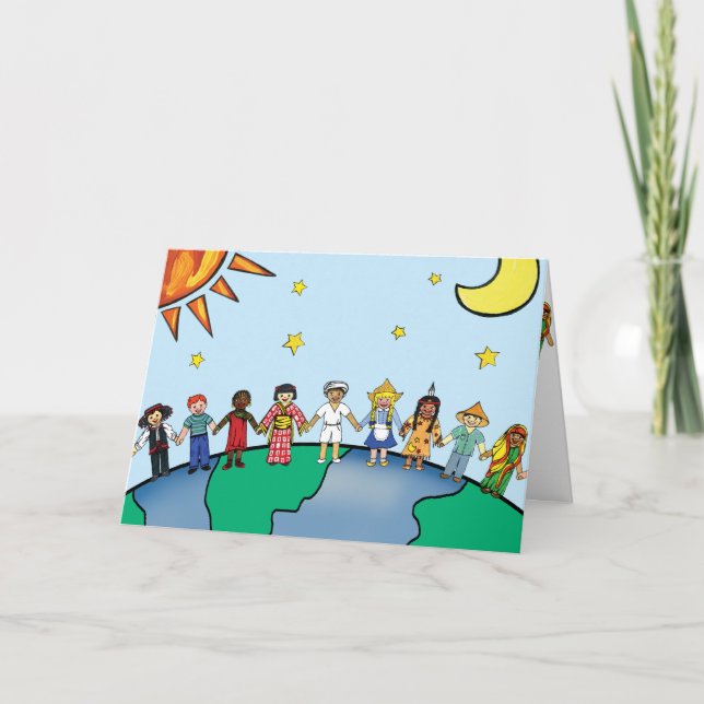 Children of the World Greeting Card-New Card (Front)