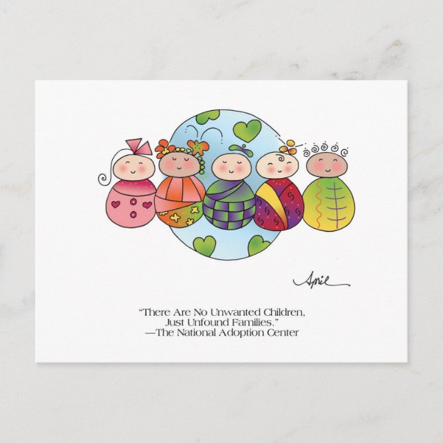 CHILDREN OF WORLD Postcard by April McCallum (Front)