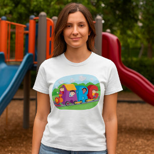 Children On An Alphabet Train T-Shirt