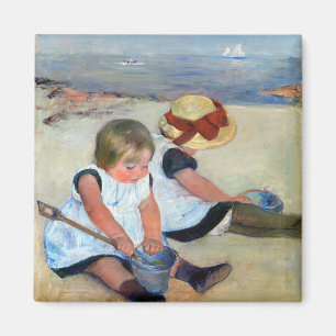 Children on the Beach, Cassatt Magnet