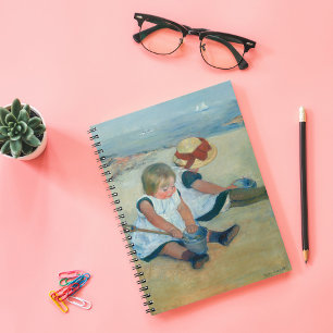 Children on the Beach   Mary Cassatt Postcard Notebook