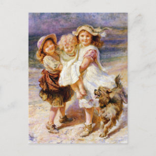 Children on the Beach Postcard