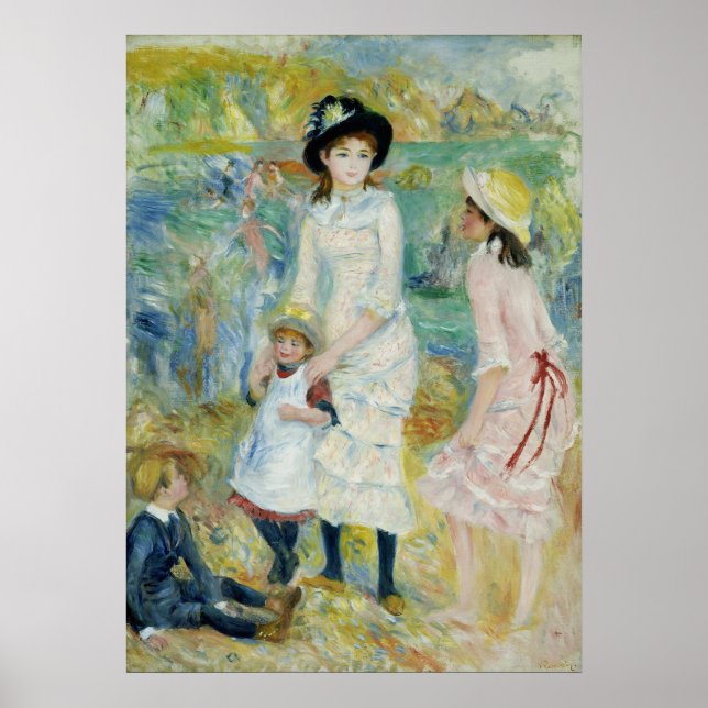 Children on the Seashore, Guernsey Fine Art  Poster (Front)