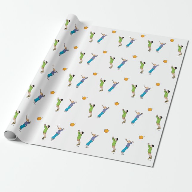 Children Playing Ball  Wrapping Paper (Unrolled)