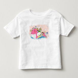 Children playing by fish in pond toddler T-Shirt