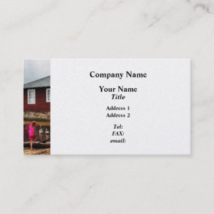 Children Playing by Harbour Essex CT - Platinum Business Card