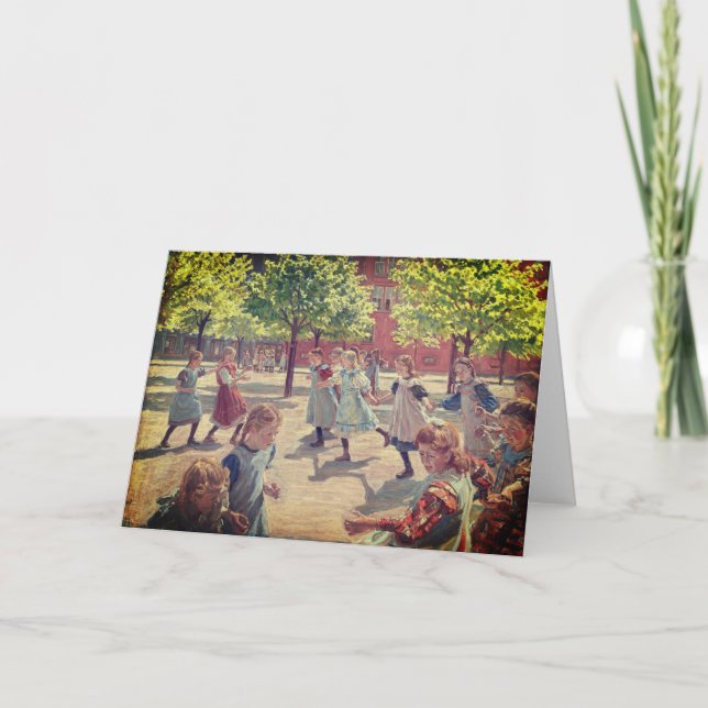 CHILDREN PLAYING FINE ART NOTECARD (Front)