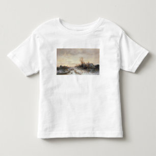 Children playing in a winter landscape toddler T-Shirt