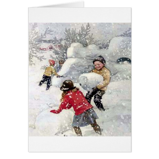 children playing in snow (Front)