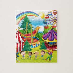 Children playing in the circus jigsaw puzzle