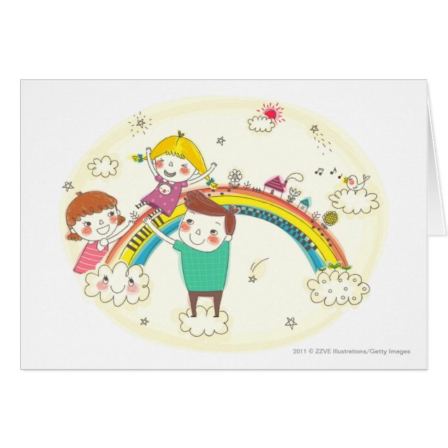 Children playing on rainbow (Front Horizontal)
