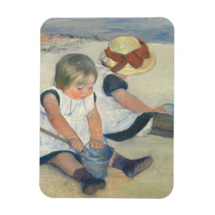 Children Playing on the Beach, 1884 Magnet