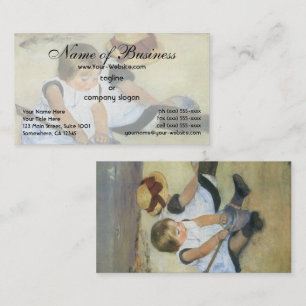 Children Playing on the Beach by Mary Cassatt Business Card