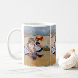 Children Playing on the Beach  Coffee Mug