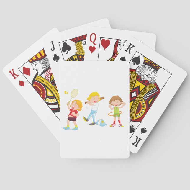 Children Playing Sport Cards (Back)
