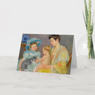 Children Playing with a Cat   Mary Cassatt Card