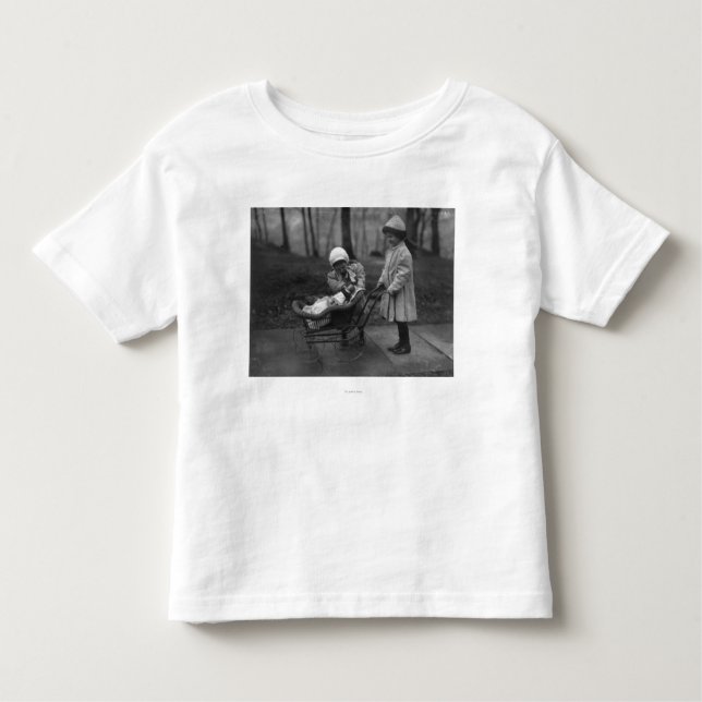 Children Playing with Campbell Kid Doll Toddler T-Shirt (Front)