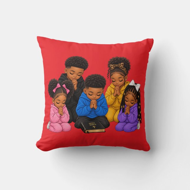 Children praying  cushion (Front)