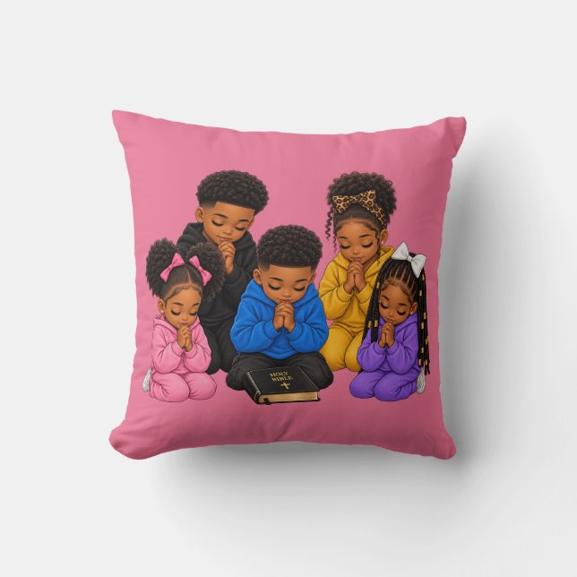 Children praying  cushion (Front)