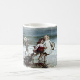 Children Pretending to be Horses on the Beach Coffee Mug
