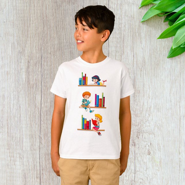 Children Reading Books T-Shirt (Creator Uploaded)