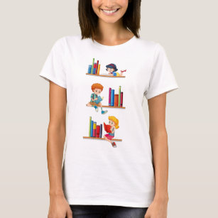 Children Reading Books T-Shirt