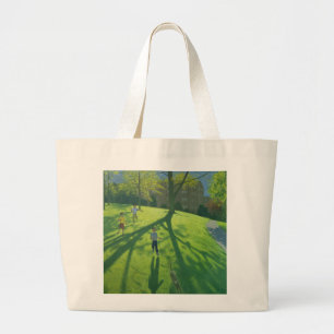 Children Running in the Park Derby 2002 Large Tote Bag