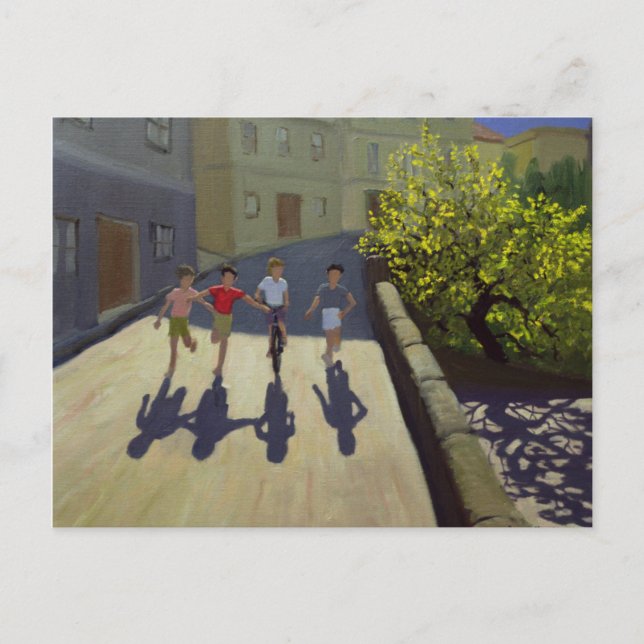 Children Running Lesbos 1999 Postcard (Front)