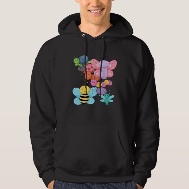 Children s Creepy Crawly Eight Bugs Hoodie (Front)