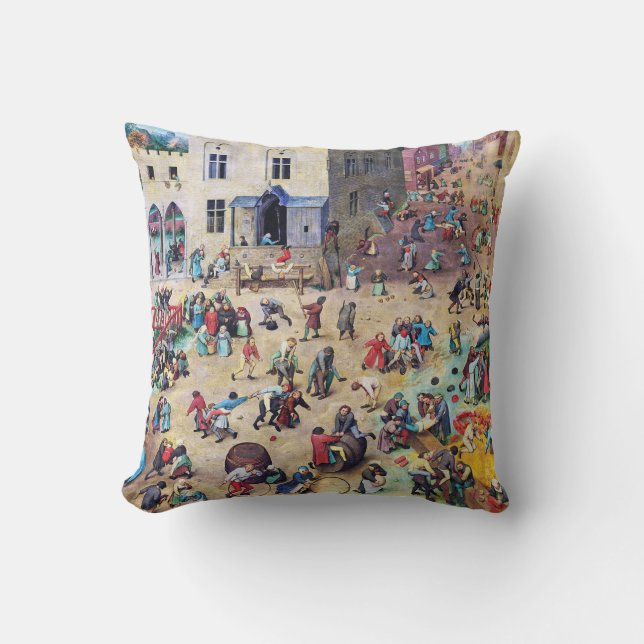 Children’s Games, Pieter Bruegel Cushion (Front)