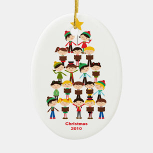 Children Singing Carols Christmas Ornament