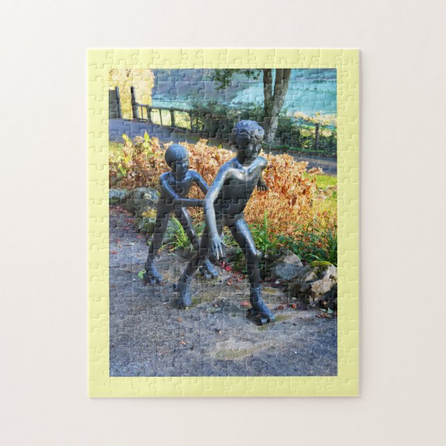 Children skating jigsaw puzzle (Vertical)