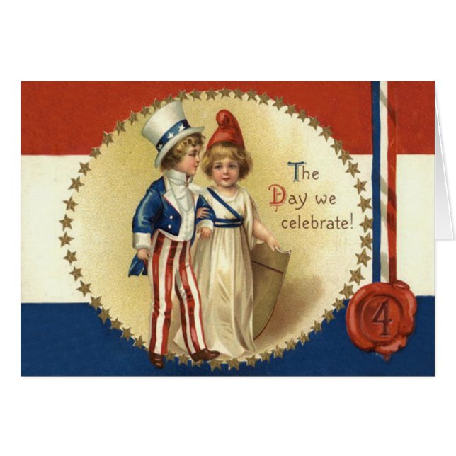 Children Uncle Sam Lady Liberty Star (Front Horizontal)