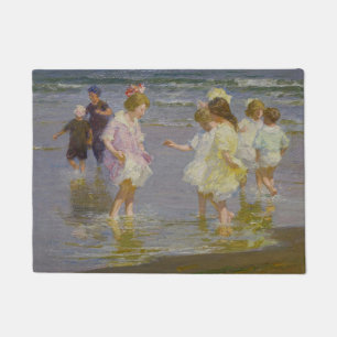 Children Wading on the Beach (by E.H. Potthast) Doormat
