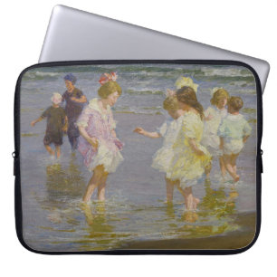 Children Wading on the Beach (by E.H. Potthast) Laptop Sleeve