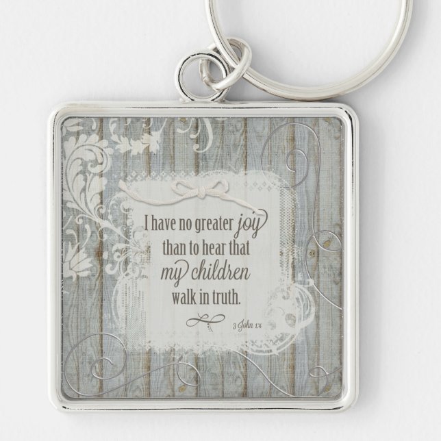 Children Walk in Truth - 3 John 1:4 Key Ring (Front)