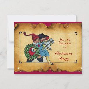 CHILDREN WITH CHRISTMAS GIFTS - INVITATION