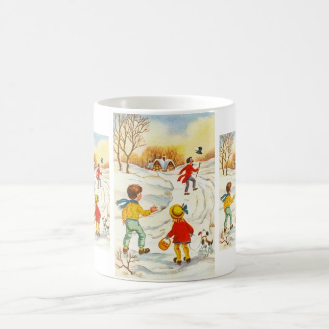 Children with dog coffee mug (Center)