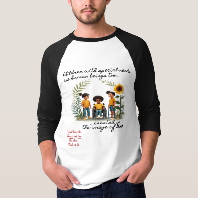 Children with Special Needs 3/4 Raglan T-Shirt (Front)