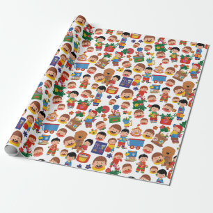 Children with Toys  Wrapping Paper
