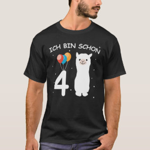 Children's 4th Birthday Girl Ich bin schon 4 Years T-Shirt